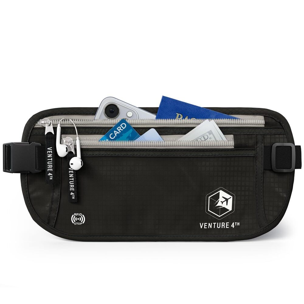Money Belt for Travel – Slim Hidden Under-Clothes RFID Blocking